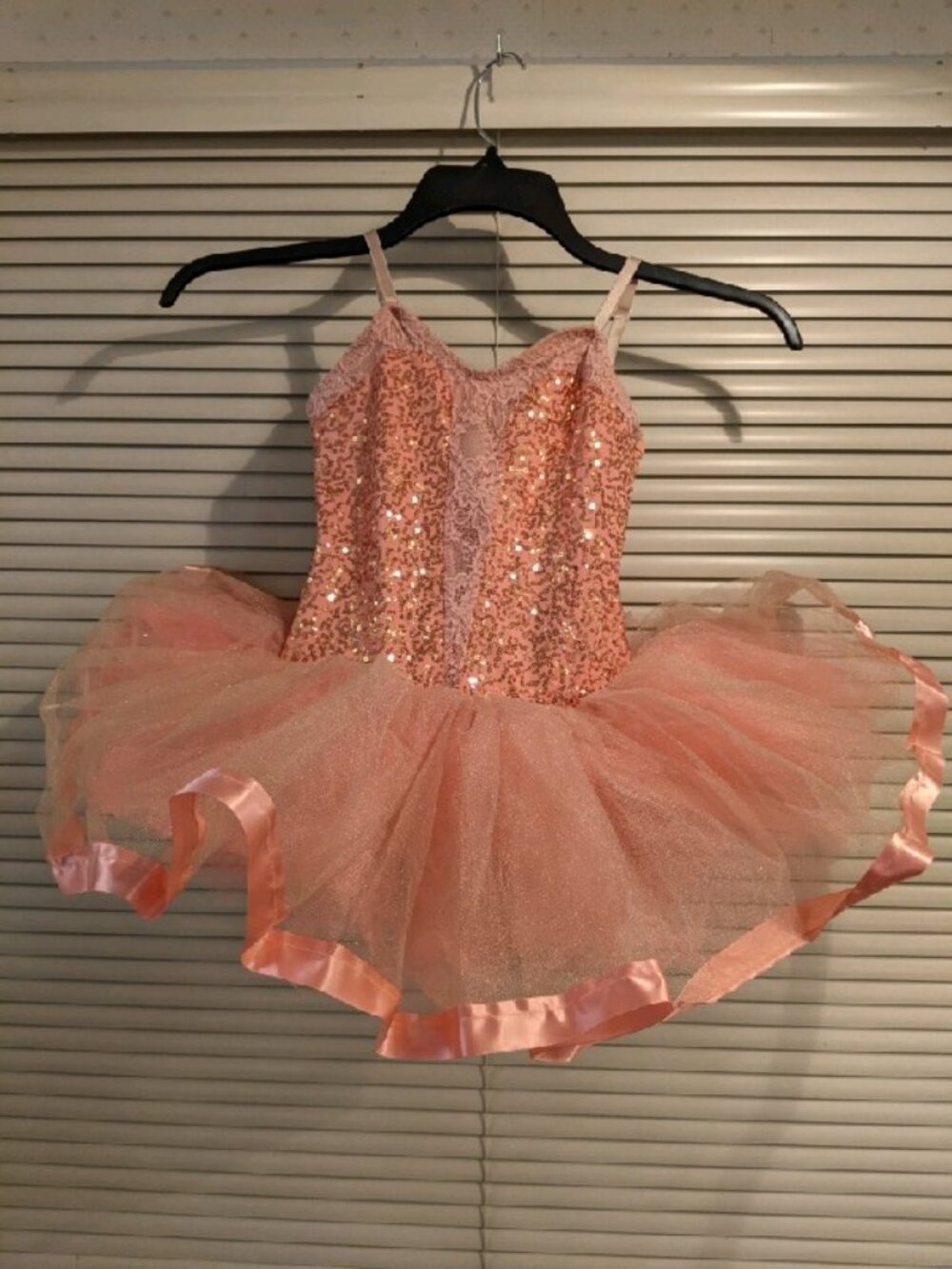 Peach Sequined Ballet Tutu Dress Curtain Call-Medium Child